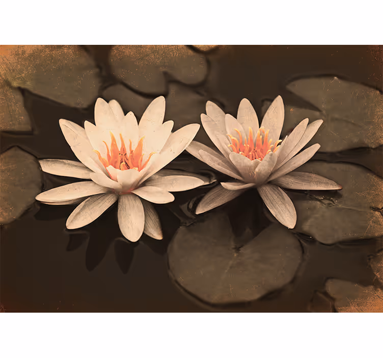 Roleta do obývacího pokoje vintage lotus - TenStickers