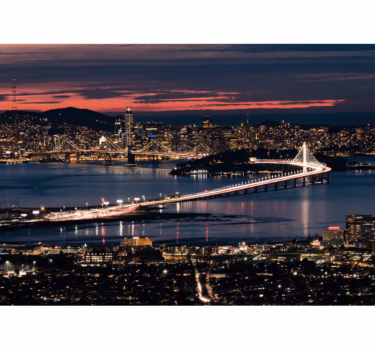 Roleta do obývacího pokoje san francisco večer - TenStickers