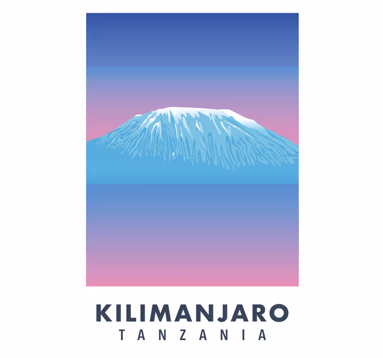 Roleta do obývacího pokoje kilimanjaro retro plátno - TenStickers