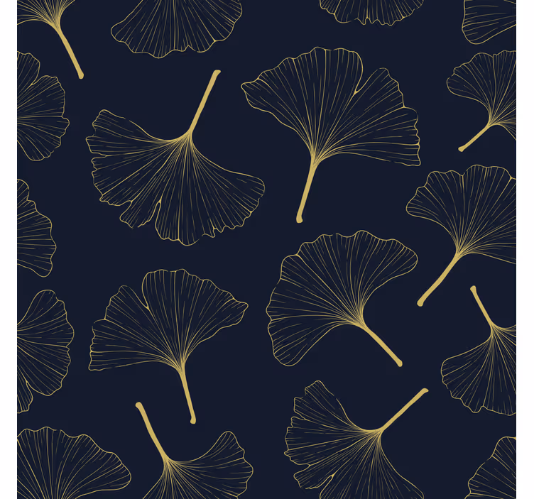 Roleta do obývacího pokoje s 3d zlatými ginkgem - TenStickers
