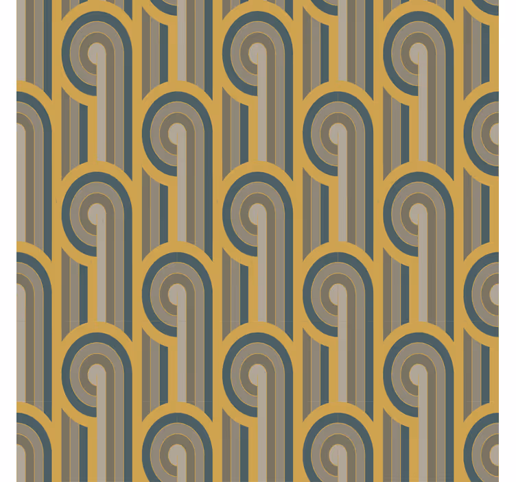 Roleta do obývacího pokoje v geometrických tvarech art deco - TenStickers