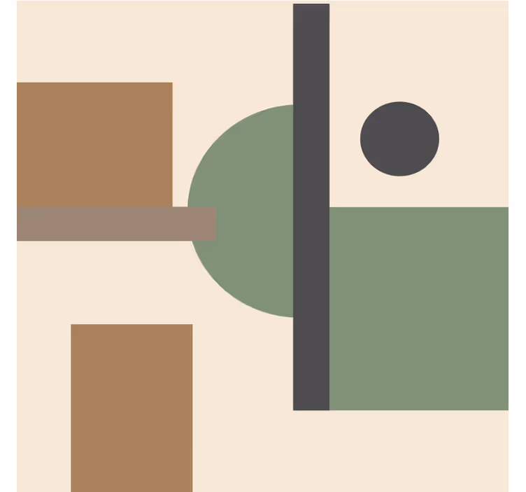 Roleta do obývacího pokoje v přírodních barvách geometrie - TenStickers