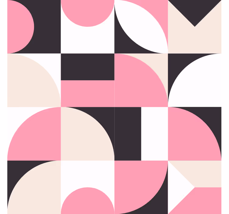 Roleta do obývacího pokoje s růžovým geometrickým vzorem - TenStickers