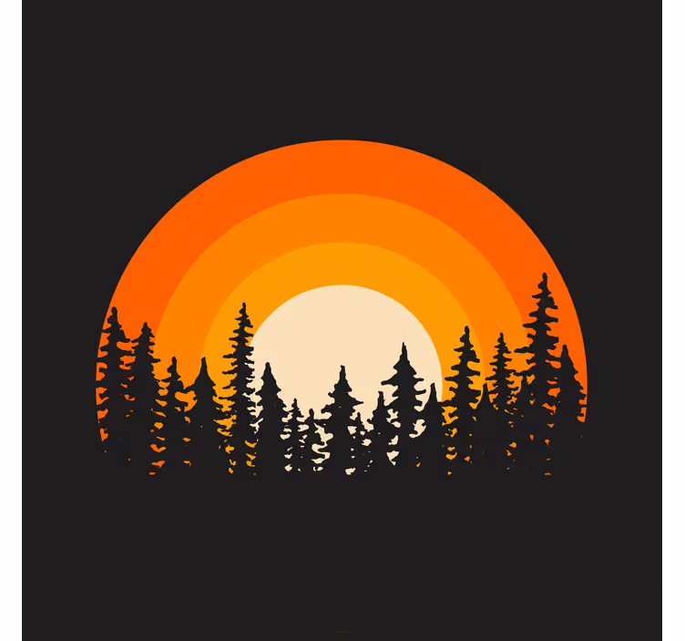 Roleta do obývacího pokoje lesní úsvit - TenStickers