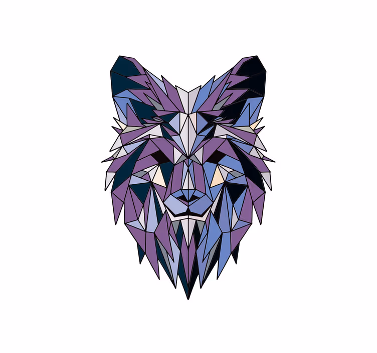 Roleta do obývacího pokoje geometrický vlk - TenStickers