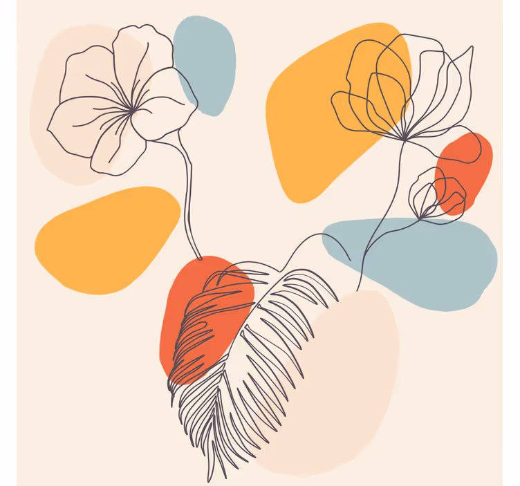 Roleta do obývacího pokoje s botanickým motivem - TenStickers