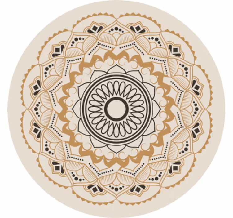 Béžová roleta s mandalovým kruhovým designem - TenStickers