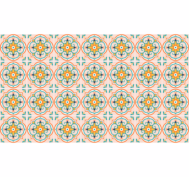 Béžová roleta čtvercový barevný design - TenStickers