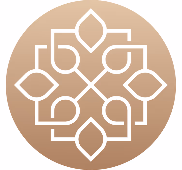 Béžová roleta s designem mandaly geometrických linií - TenStickers