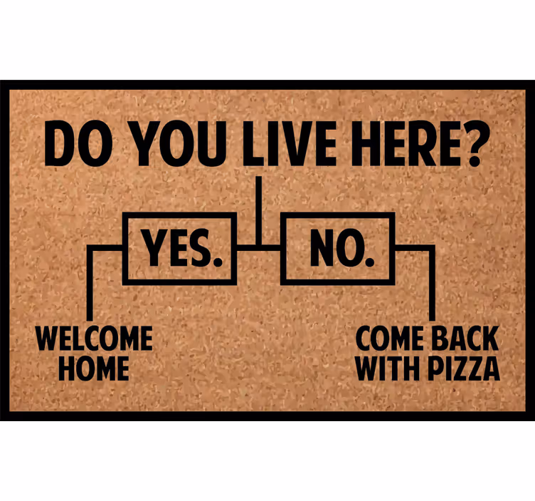 Béžová roleta kde bydlíš pizza - TenStickers