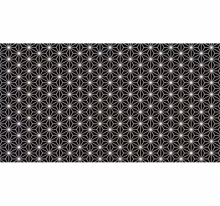 Roleta ložnice s geometrickými diamanty černobíle - TenStickers