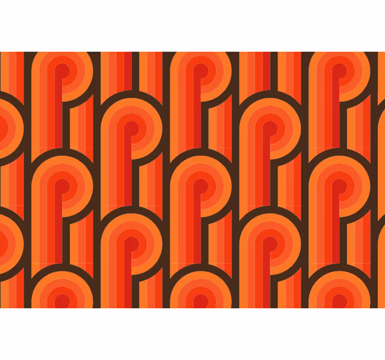 Roleta ložnice 70s oranžový uzel - TenStickers