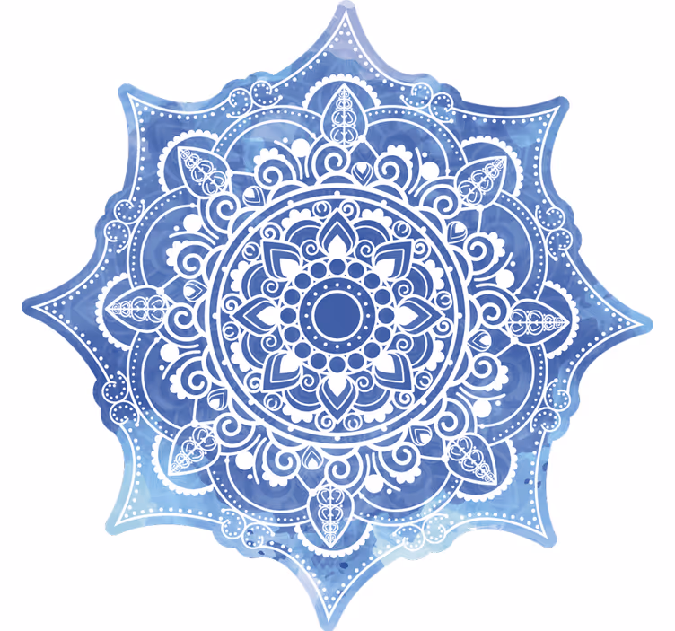 Roleta ložnice aquarella modrá mandala - TenStickers