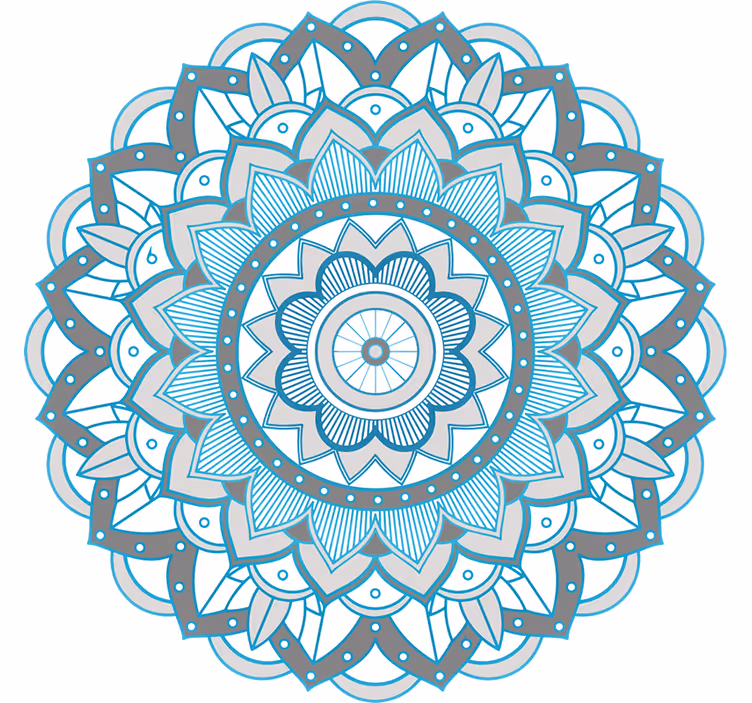 Roleta ložnice modrý mandala design - TenStickers