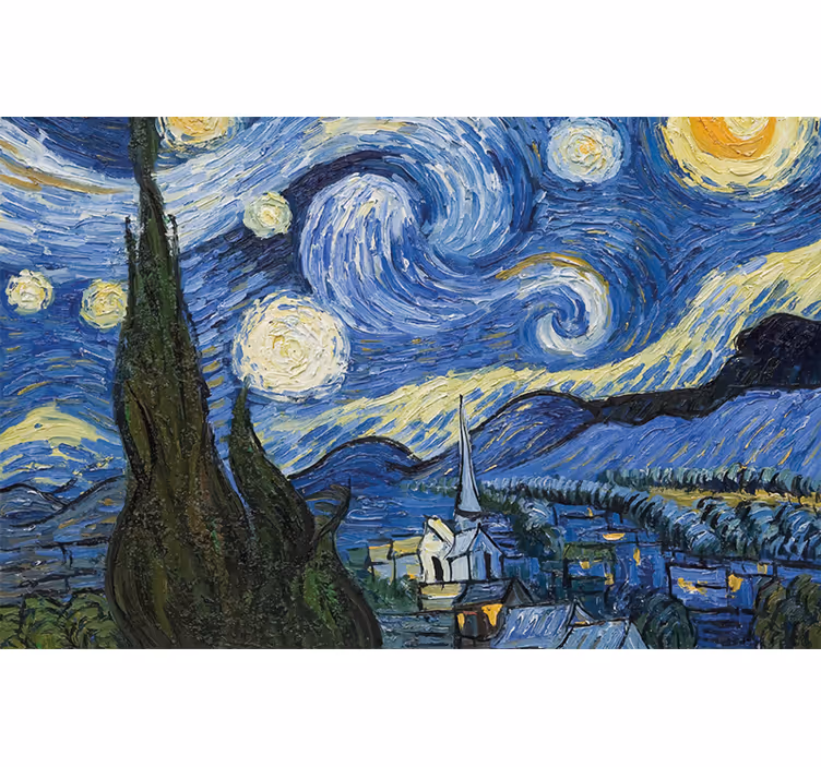 Roleta ložnice hvězdná noc od van gogha - TenStickers