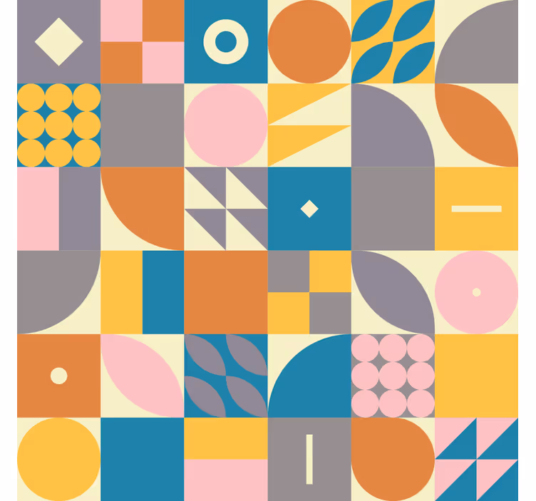 Vintage roleta v retro geometrickém stylu - TenStickers