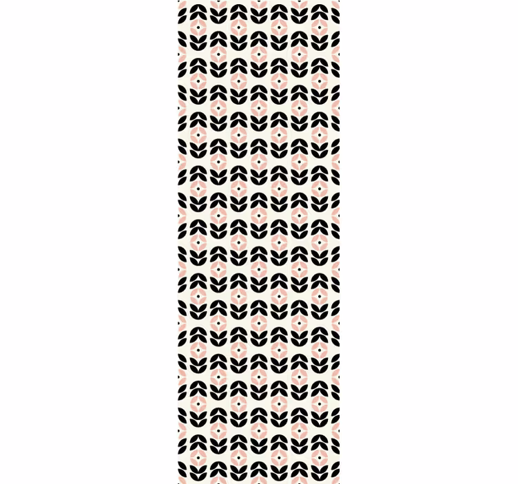 Vintage roleta s růžovým geometrickým květinovým vzorem - TenStickers