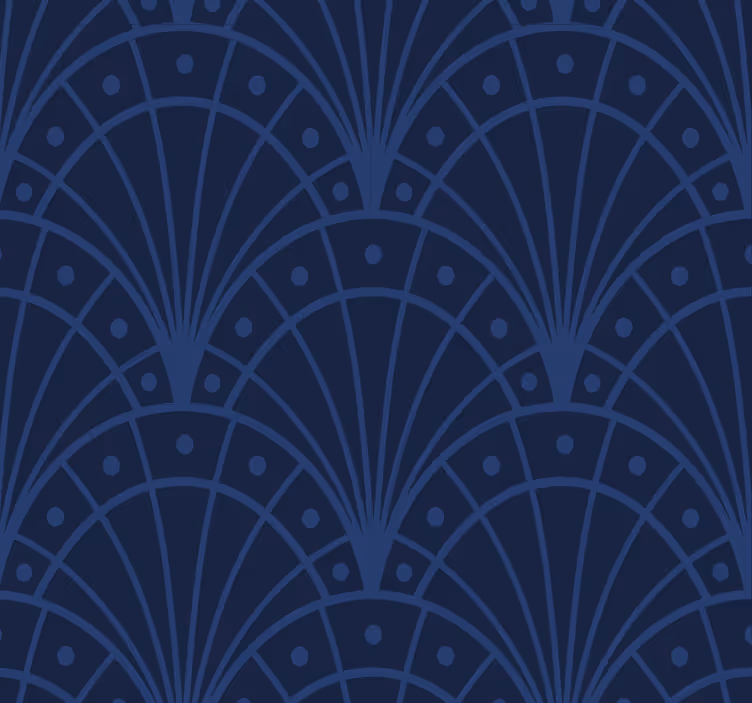 Vintage roleta námořnická modrá art déco - TenStickers