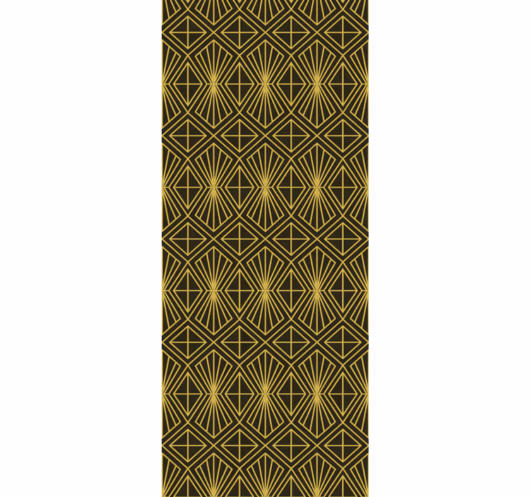 Vintage roleta s geometrickým art deco vzorem zlatá - TenStickers