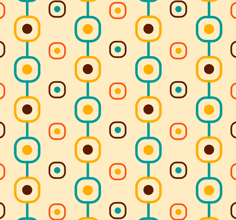 Vintage roleta 60s geometrická - TenStickers