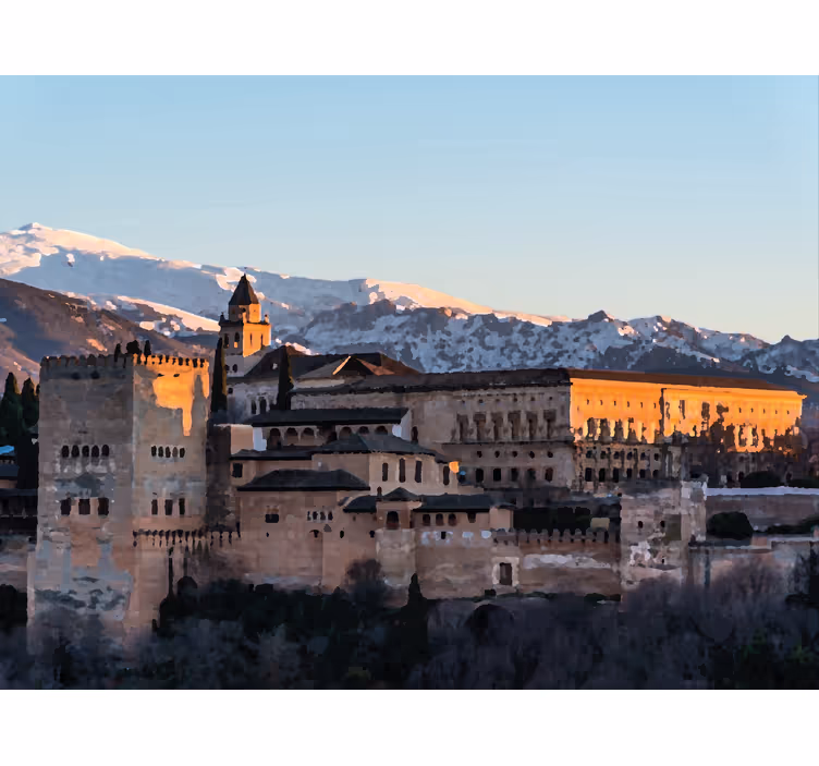 Roleta do obývacího pokoje alhambra v podvečer - TenStickers