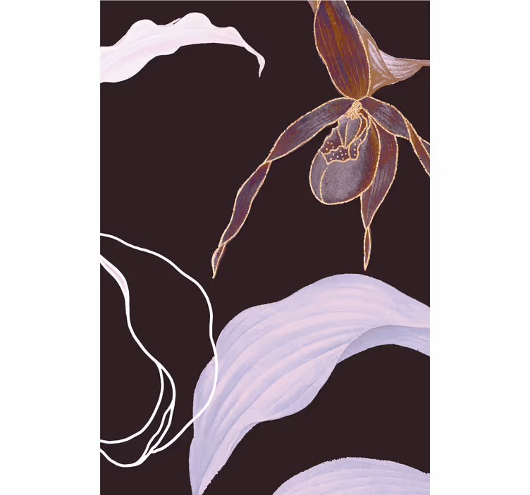 Roleta do obývacího pokoje s fialovou orchidejí - TenStickers