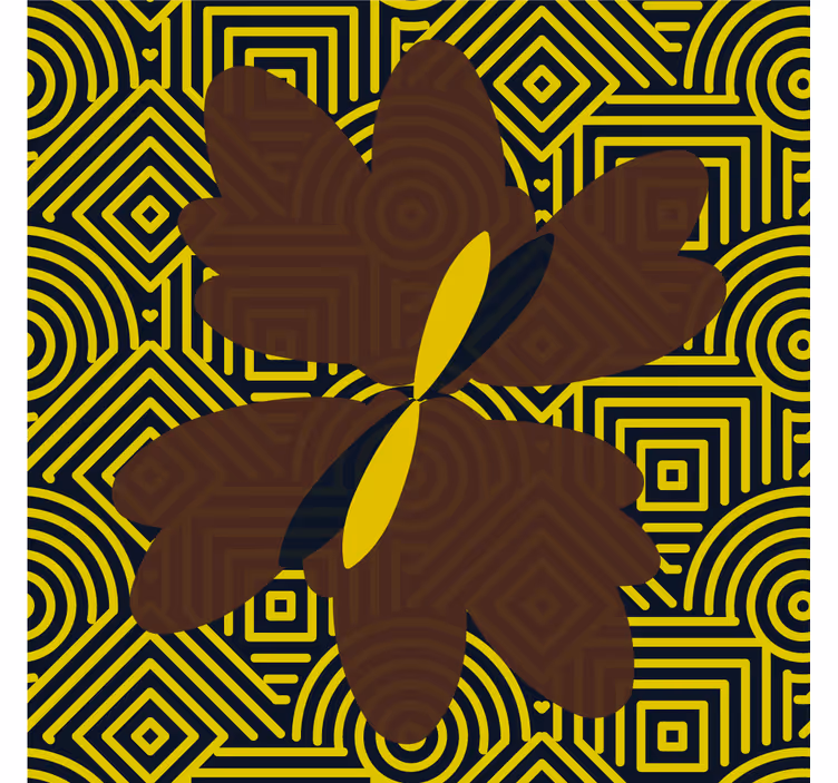 Roleta do obývacího pokoje v africkém stylu hnědožlutá - TenStickers