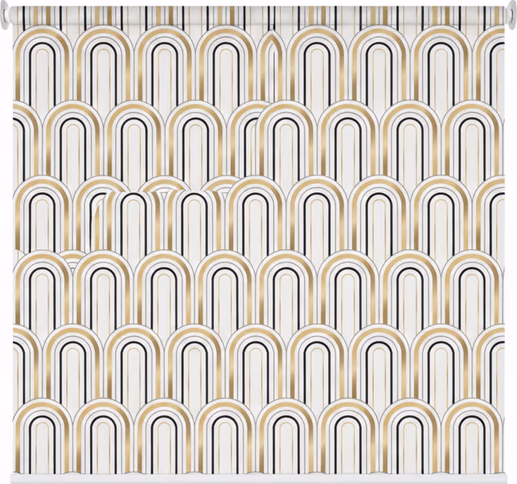 Roleta do obývacího pokoje s geometrickými tvary art deco - TenStickers