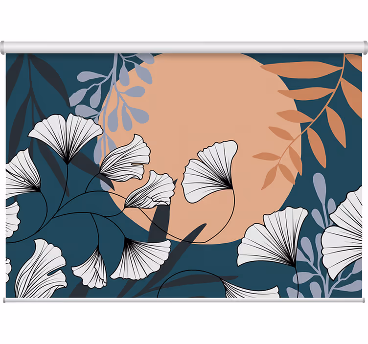 Roleta do obývacího pokoje v barevném ginkgo stylu - TenStickers