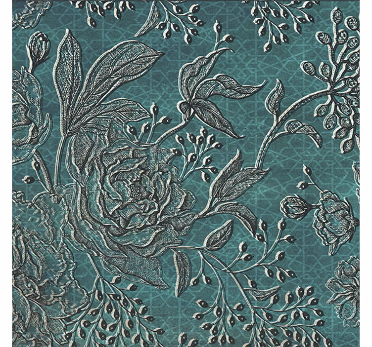 Roleta do obývacího pokoje orientální flora - TenStickers