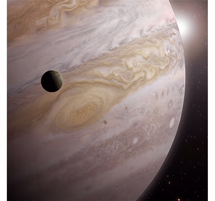 Roleta do obývacího pokoje s béžovými planetami - TenStickers
