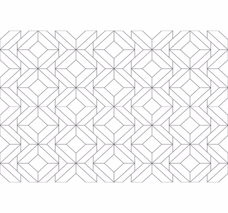 Bílá roleta s geometrickým japonským vzorem - TenStickers