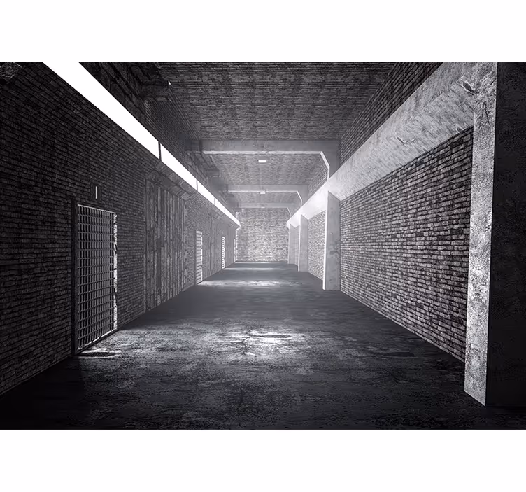 Roleta ložnice 3d cihlový tunel - TenStickers