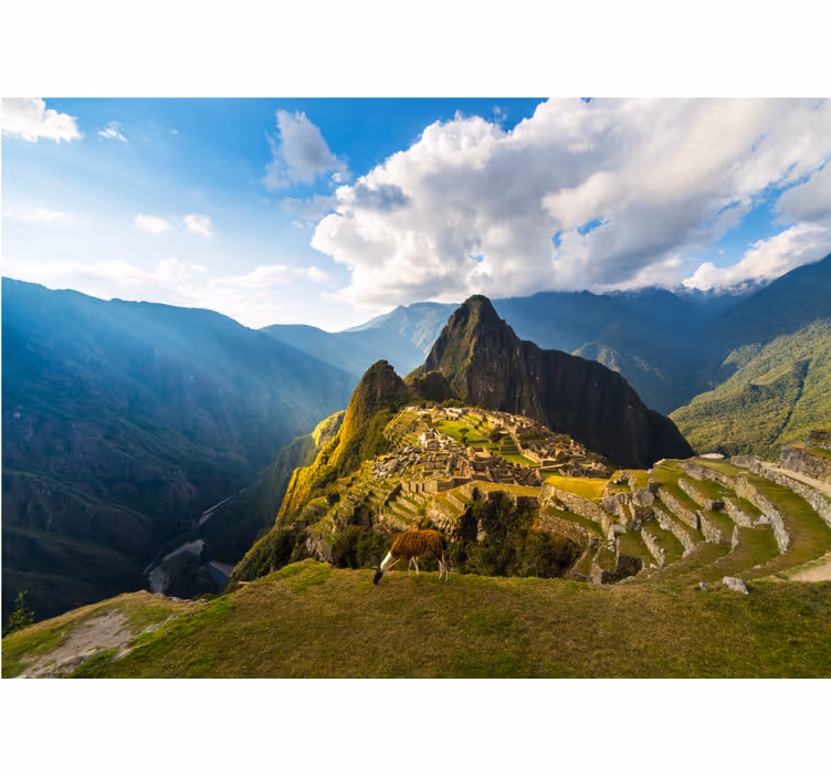 Roleta ložnice s výhledem na machu picchu a jiskrami - TenStickers