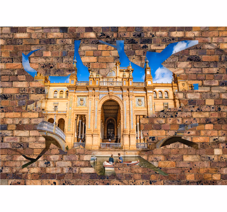 Roleta ložnice s 3d efektem cihel sevilla - TenStickers
