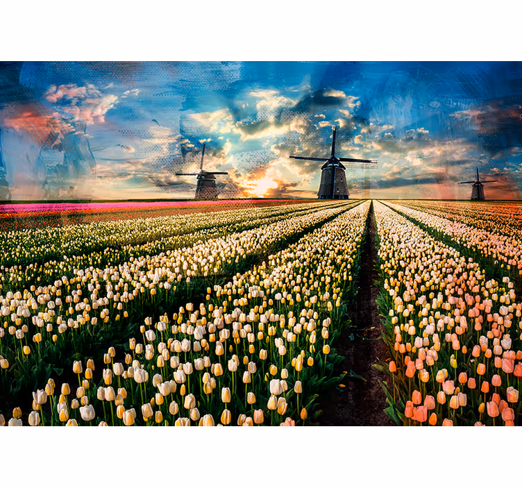 Roleta ložnice holandské tulipány - TenStickers