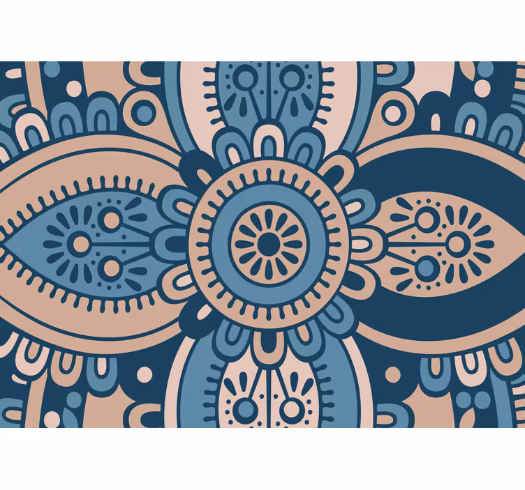 Roleta ložnice modrá květinová mandala - TenStickers