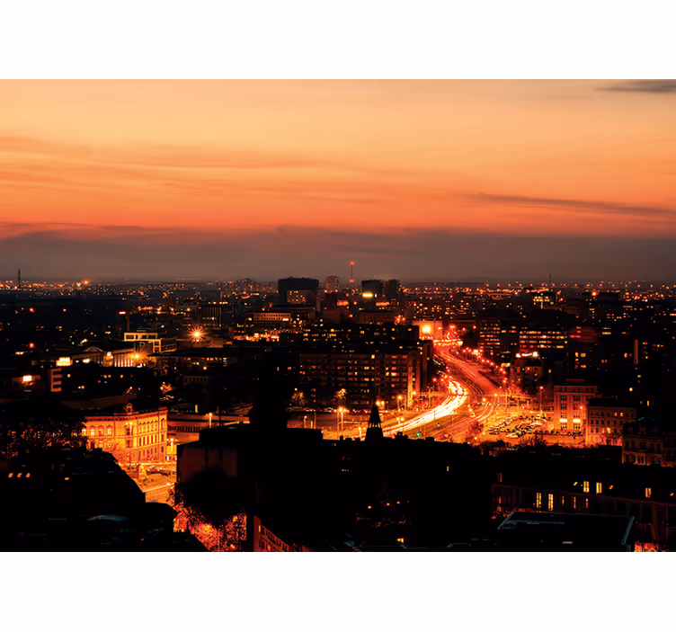 Roleta ložnice wrocławská noční panorama - TenStickers