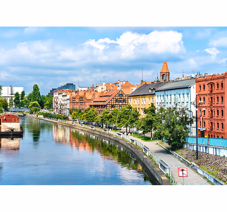 Roleta ložnice bydgoszczská řeka - TenStickers