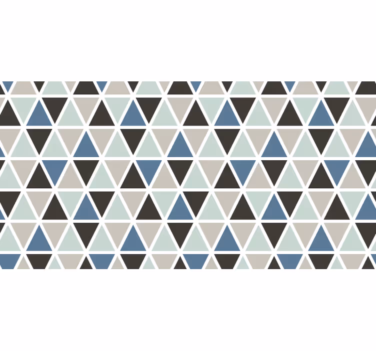 Šedá roleta s geometrickým vzorem v šedé a modré - TenStickers