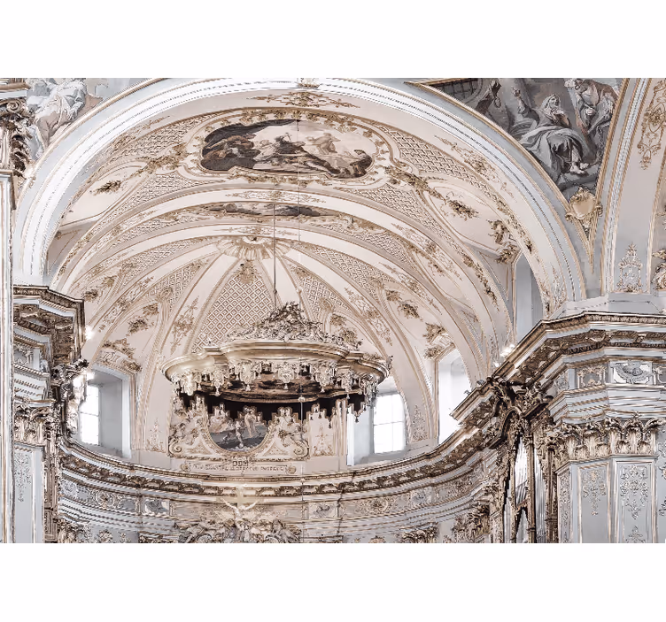 Roleta do obývacího pokoje s vintage architekturou 3d - TenStickers