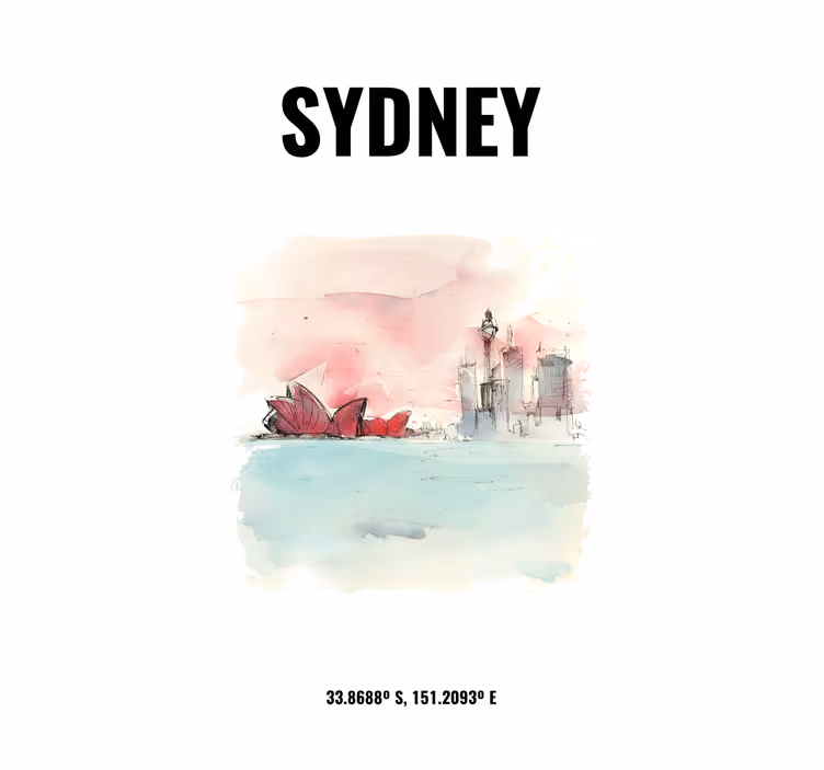 Roleta do obývacího pokoje sydney souřadnice - TenStickers