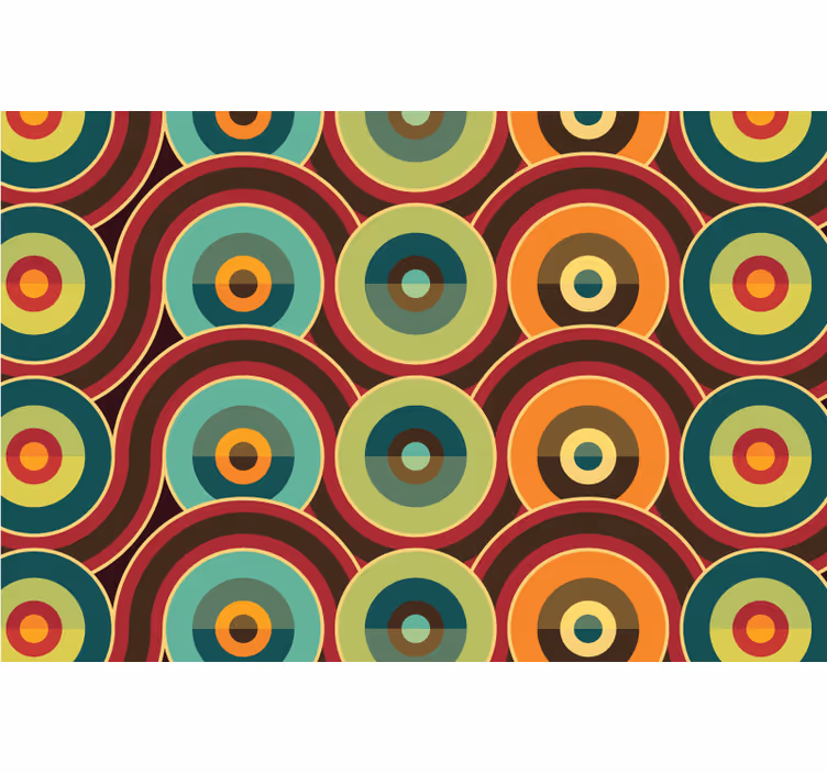 Roleta ložnice retro opakující se kruhy - TenStickers