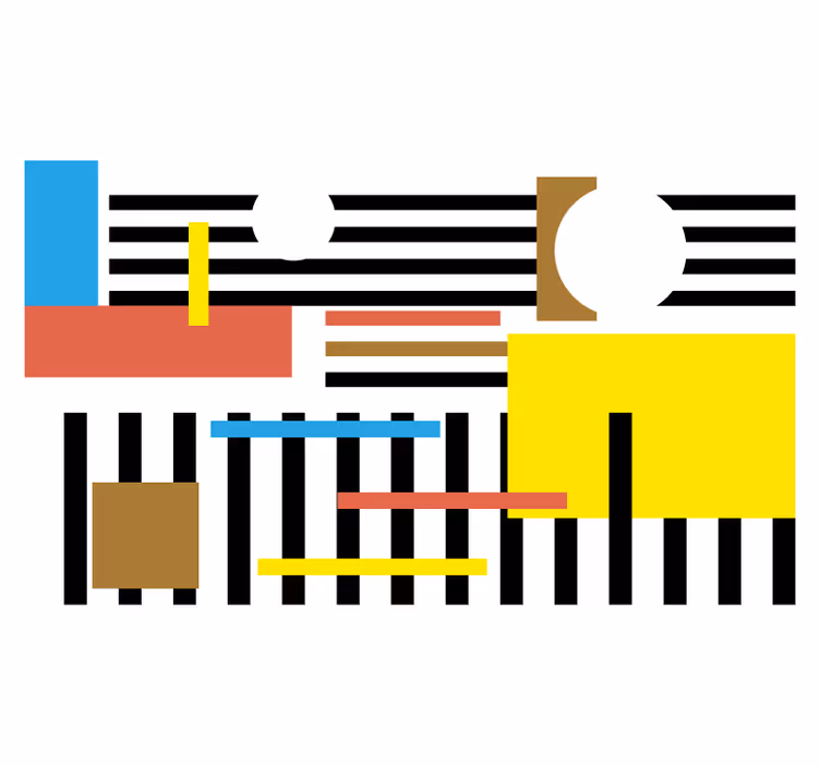 Roleta ložnice s barevným nordickým geometrickým vzorem - TenStickers