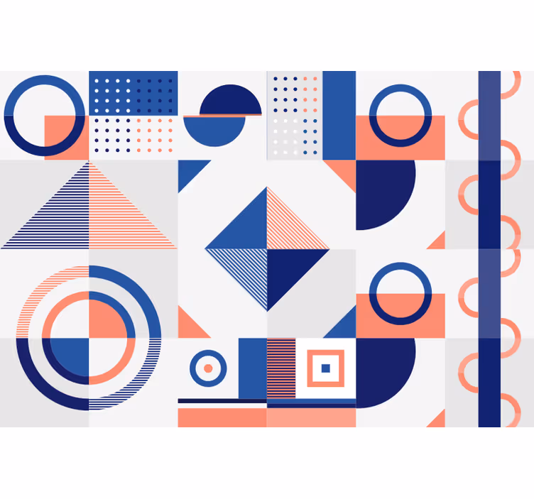 Roleta ložnice s geometrickým vzorem skandinávie - TenStickers