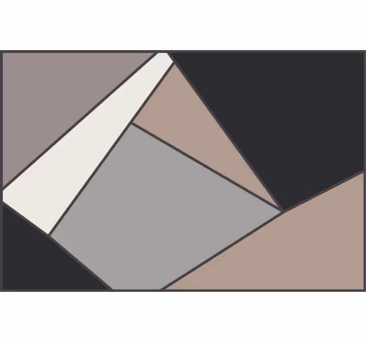Roleta ložnice vinylová rohož geometrické tvary béžová - TenStickers