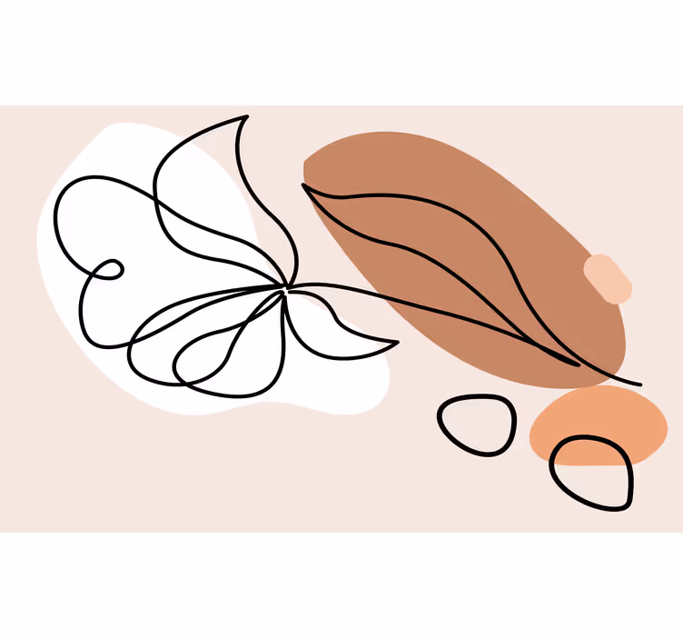 Roleta ložnice s minimalistickým designem zeleného listu - TenStickers