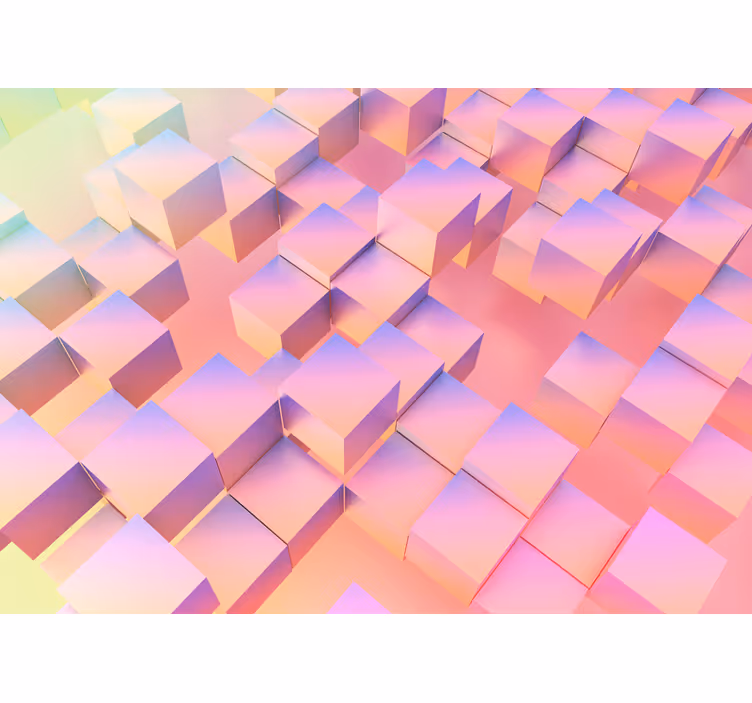 Roleta ložnice s barevným 3d geometrickým vzorem - TenStickers