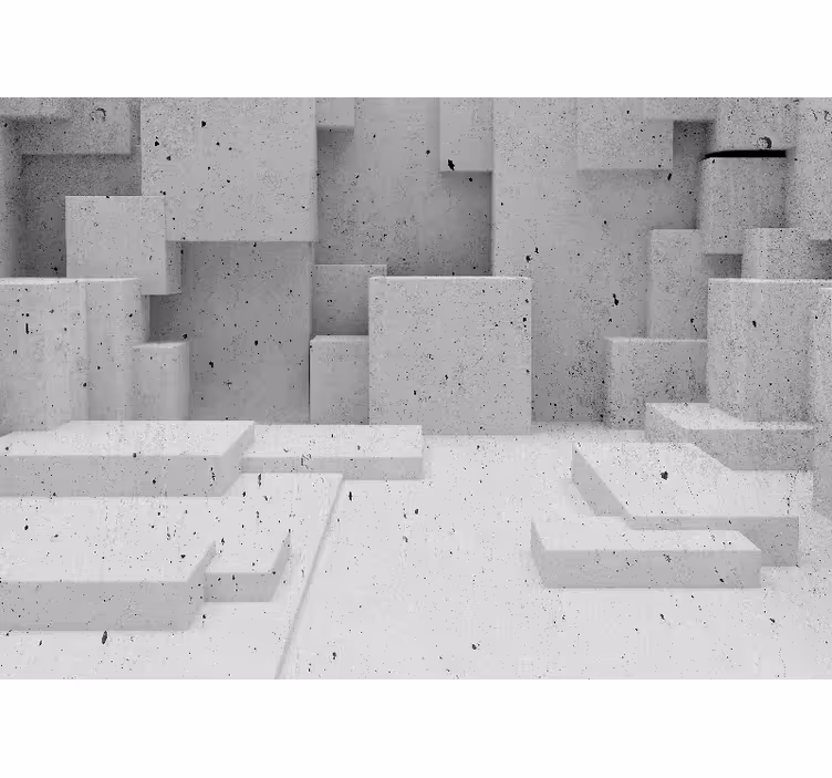 Bílá roleta 3d betonové formy - TenStickers