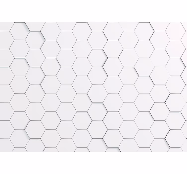 Bílá roleta s hexagonovým vzorem a stíny - TenStickers